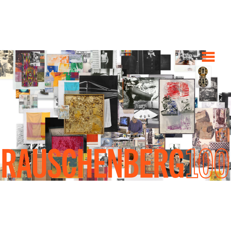 Homepage of www.rauschenberg100.org, 2024